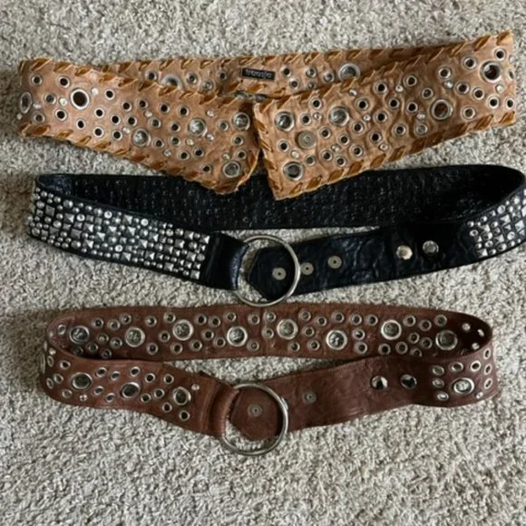 Treesje Belt Treesje Belt Hand Beaded Embroidered Floral White Orange  main image 4